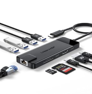 Lemorele USB C Hub 10-in-1, USB C Hub Multiport Adapter