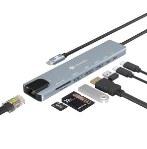 Portronics Mport 8 USB-C USB Hub/Docking Station(8-in-1)
