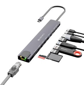 ZEBRONICS CT101, 10 in 1 Multiport HUB, 4K HDMI, 100 Watts PD Charging, USB 3.0